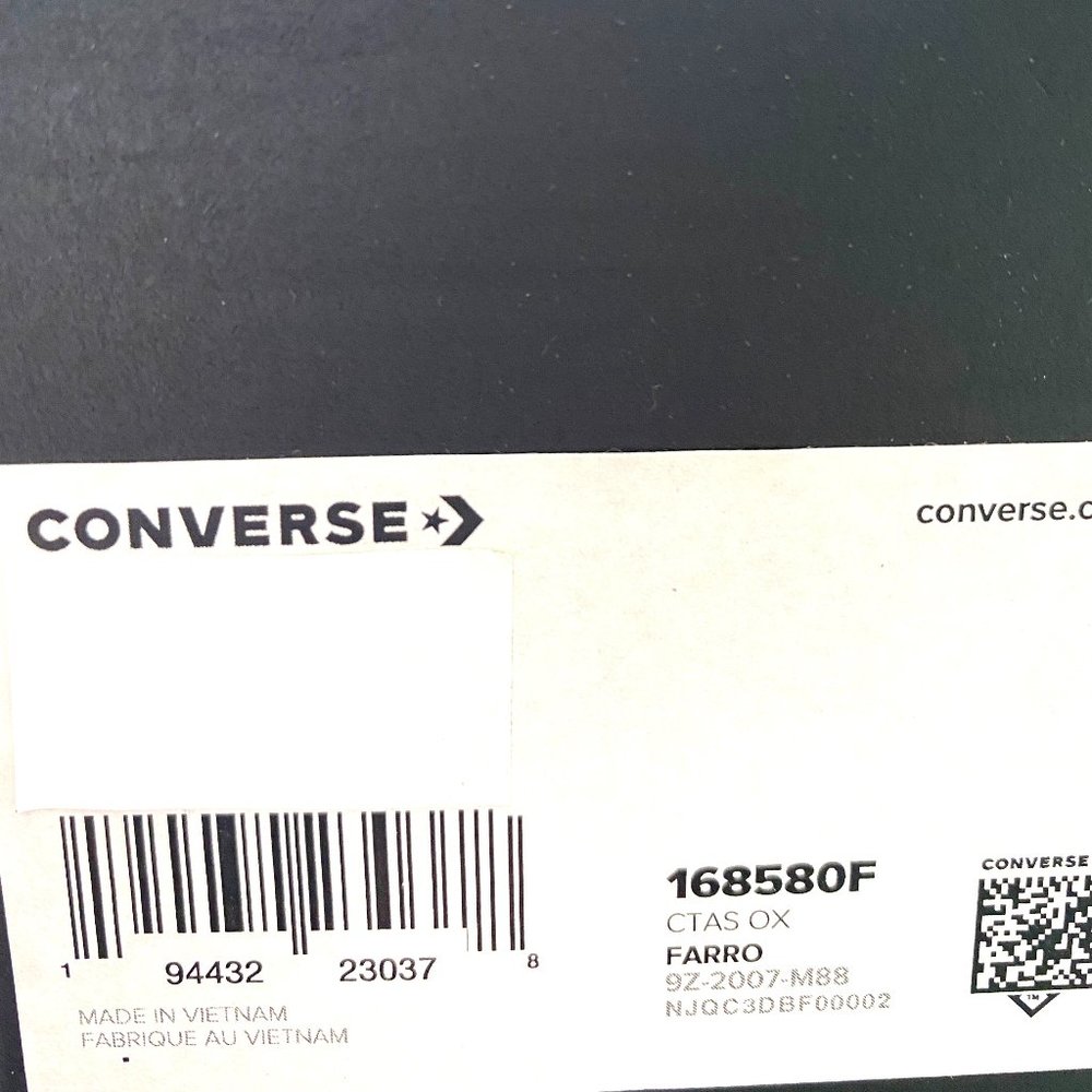 Converse CTAS OX Farro Beige Low Sneakers Canvas M - Picture 8 of 9